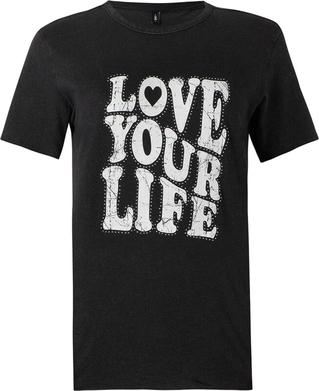 ONLY Majica 'ONLLUCY' crna / bijela