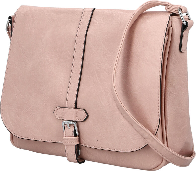 INT COMPANY Trendovska ženska torbica od umjetne kože preko tijela Relinda, svijetlo ružičaste boje