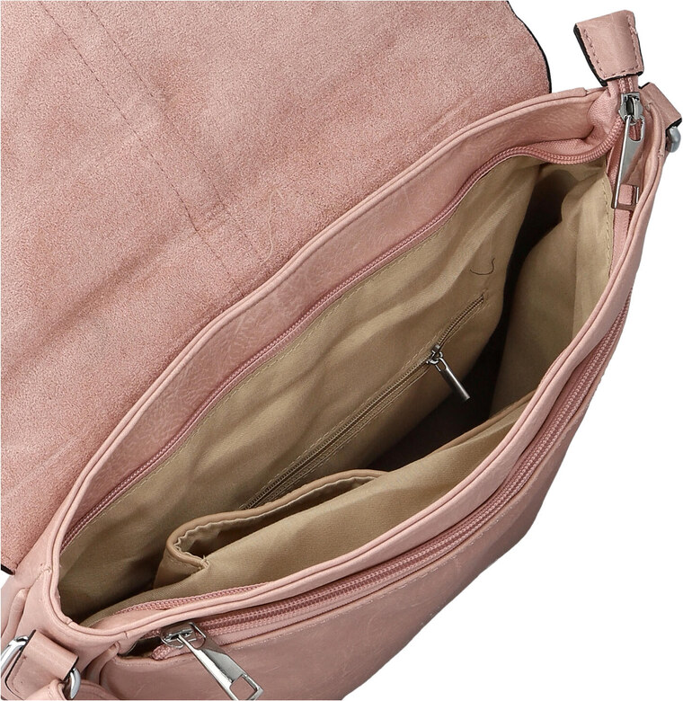 INT COMPANY Trendovska ženska torbica od umjetne kože preko tijela Relinda, svijetlo ružičaste boje