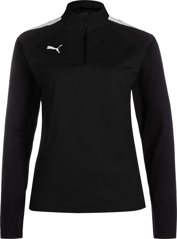 PUMA Sportska sweater majica 'TeamLiga' crna / bijela