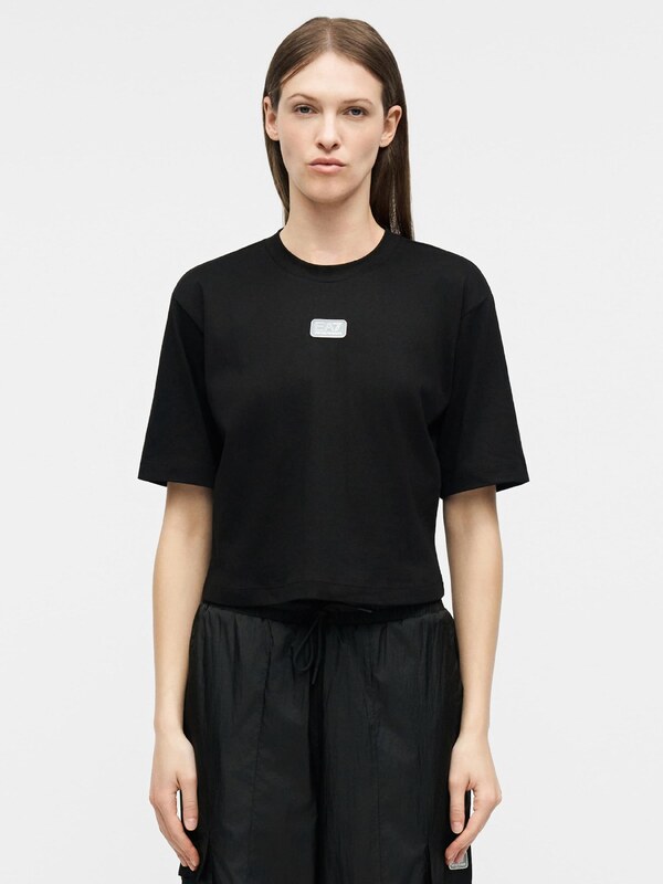 EA7 Emporio Armani Majica siva / crna