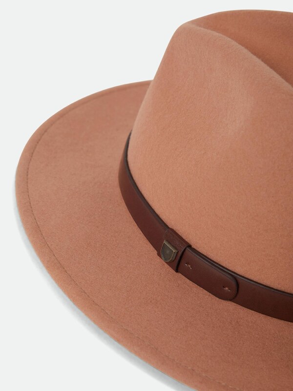 Brixton Šešir 'MESSER' tamno smeđa / hrđavo crvena