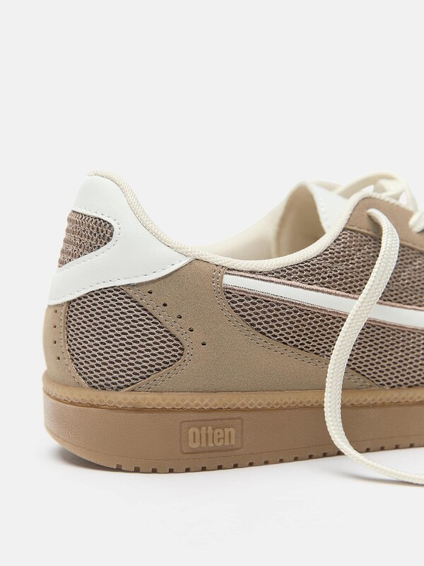 Pull&Bear Niske tenisice svijetlosmeđa / bijela