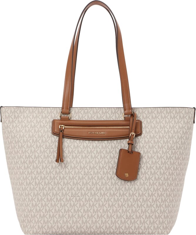 MICHAEL Michael Kors Shopper torba ecru/prljavo bijela / karamela / tamno smeđa