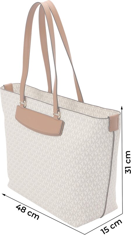 MICHAEL Michael Kors Shopper torba ecru/prljavo bijela / karamela / tamno smeđa