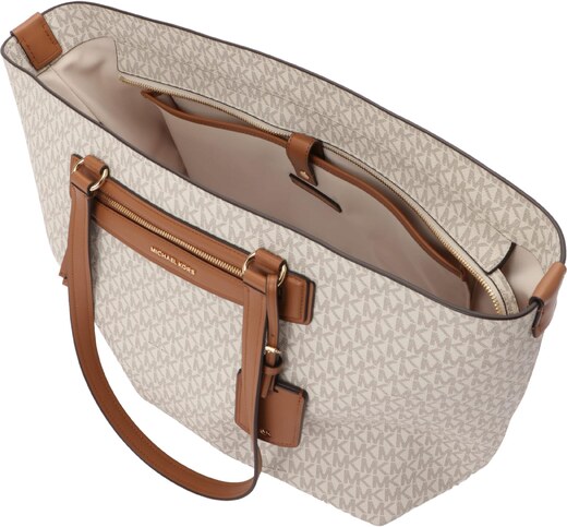 MICHAEL Michael Kors Shopper torba ecru/prljavo bijela / karamela / tamno smeđa