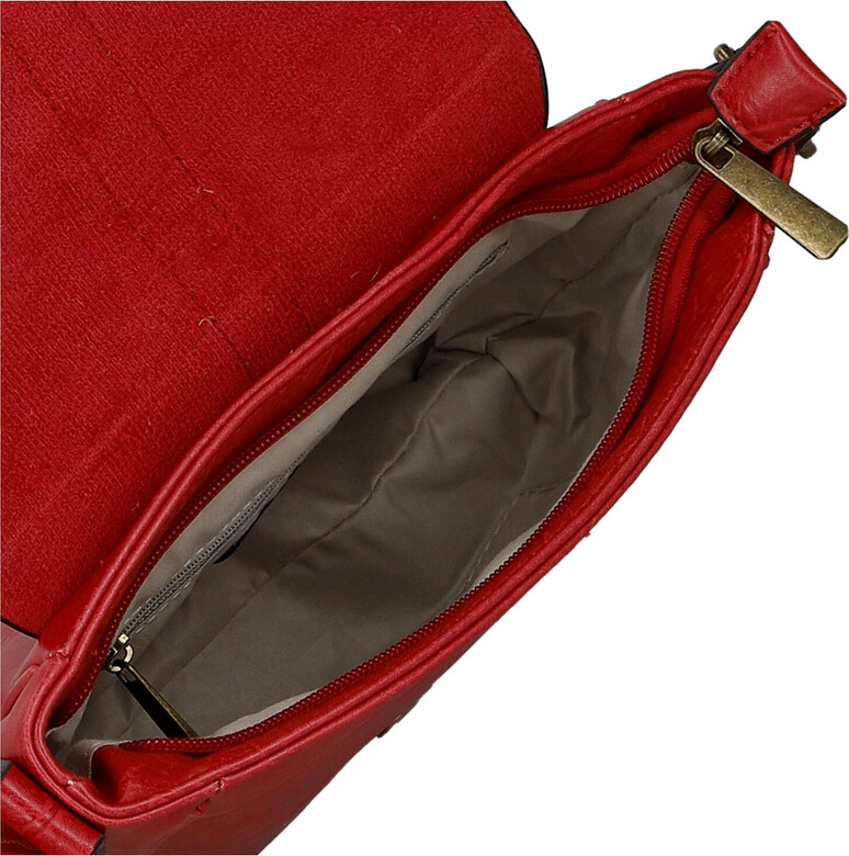 Paolo Bags Trendovska ženska torbica od umjetne kože preko tijela Divina, crvena