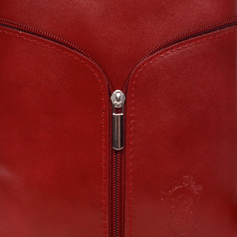 Delami Vera Pelle Ženska kožna torbica na rame ili preko tijela, Viola, crvena