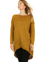 Glara Women's oversized long sweater single color