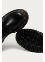 Kožne čizme Dr. Martens za žene, boja: crna, s platformom
