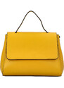 Delami Vera Pelle Trendi kožna torbica za nošenje u ruci, Fatima, žuta