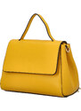 Delami Vera Pelle Trendi kožna torbica za nošenje u ruci, Fatima, žuta