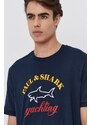 Pamučna majica Paul&Shark boja: tamno plava