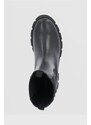 Kožne gležnjače Wojas za žene, boja: crna
