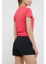 Kratke hlače za trčanje Asics za žene, boja: crna, glatke, srednje visoki struk