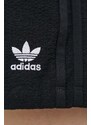 Kratke hlače adidas Originals Adicolor za žene, boja: crna, glatke, visoki struk, HC2045-BLACK