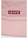 Pamučni šešir Levi's boja: ružičasta, pamučni