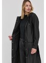 Jakna Rains Curve Jacket 18130 za žene, boja: crna, za prijelazno razdoblje, 18130.01-Black