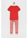 Dječja pamučna pidžama GAP boja: crvena, s tiskom