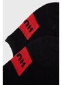 Čarape HUGO za žene, boja: crna