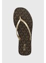 Japanke MICHAEL Michael Kors Jinx Flip Flop za žene, boja: smeđa, ravna potpetica
