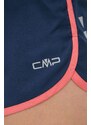 Kratke hlače za trčanje CMP za žene, boja: tamno plava, s aplikacijom, srednje visoki struk