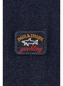 Vuneni pulover Paul&Shark za muškarce, boja: tamno plava, lagani