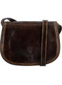 Delami Vera Pelle Ženska kožna torba preko tijela Luren, tamnosmeđa