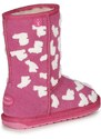 Dječje cipele za snijeg od brušene kože Emu Australia Wallaby Llama boja: ružičasta