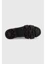 Čizme Guess Madox za žene, boja: crna, ravna potpetica, FL8MDX ELE10