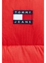 Jakna Tommy Jeans za muškarce, boja: crvena, za zimu