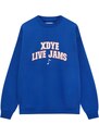 Pull&Bear Sweater majica kraljevsko plava / hrđavo crvena / bijela