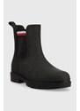 Gumene čizme Tommy Hilfiger Rain Boot Ankle Elastic za žene, boja: crna