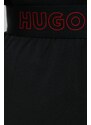 Dugi doljnji dio pidžame HUGO za muškarce, boja: crna, glatka