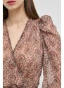 Haljina Morgan boja: smeđa, midi, širi se prema dolje