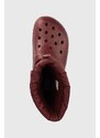 Čizme za snijeg Crocs Classic Lined Neo Puff Boot boja: bordo