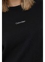 Dukserica Calvin Klein za žene, boja: crna, glatka