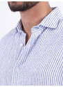 Panareha Men's Stripes Linen Shirt CORSICA blue