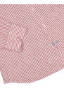 Panareha Men's Stripes Linen Shirt CORSICA red