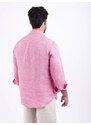 Panareha Men's Linen Popover Shirt BIARRITZ pink