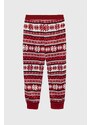 Dječje pidžama hlače Abercrombie & Fitch boja: bordo, s uzorkom