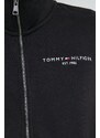 Dukserica Tommy Hilfiger za muškarce, boja: crna, s aplikacijom