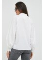Pamučna košulja Tommy Hilfiger za žene, boja: bijela, regular, s klasičnim ovratnikom