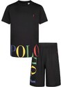 Dječja pidžama Polo Ralph Lauren boja: crna, s tiskom