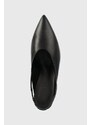 Kožne štikle Calvin Klein HW0HW01345 GEO STIL SLINGBACK PUMP 50 boja: crna, s otvorenom petom