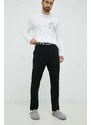 Pidžama Karl Lagerfeld za muškarce, boja: crna, s tiskom