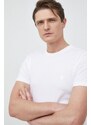 Majica kratkih rukava Trussardi za muškarce, boja: bijela, glatki model