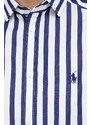 Pamučna haljina Polo Ralph Lauren boja: tamno plava, mini, širi se prema dolje