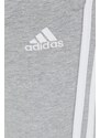 Donji dio trenirke adidas za žene, boja: siva, s aplikacijom