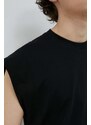 Pamučna majica Drykorn Frili boja: crna